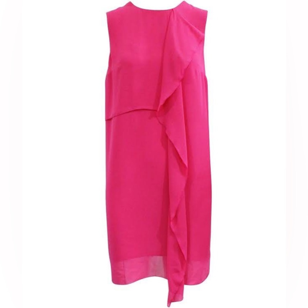 NWOT FRENCH CONNECTION. US size 10. Hot pink with ruffle detail. Never worn.